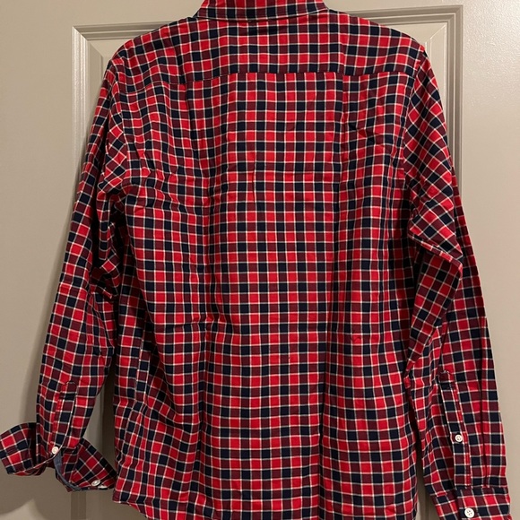 NWT EXPRESS Mens Button Down Small Slim Fit Windowpane Print Style - Picture 3 of 3